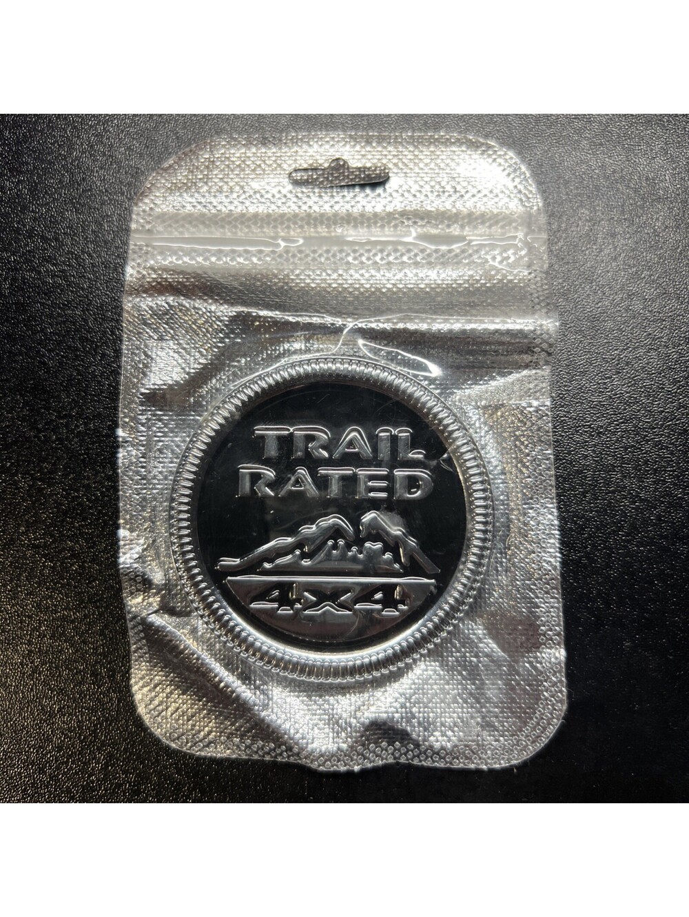 Jeep Trail Rated 4x4 Gray Black Fender Badge Emblem - BRAND NEW !!!
